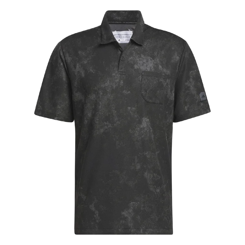 Chic Lounge Adicross Polo Print Design with Chest Pocket Black - SS24