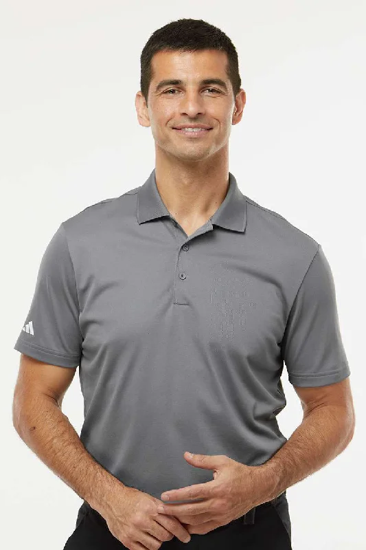 Easy Chic Wear Adidas Mens UV Protection Short Sleeve Polo Shirt - Grey