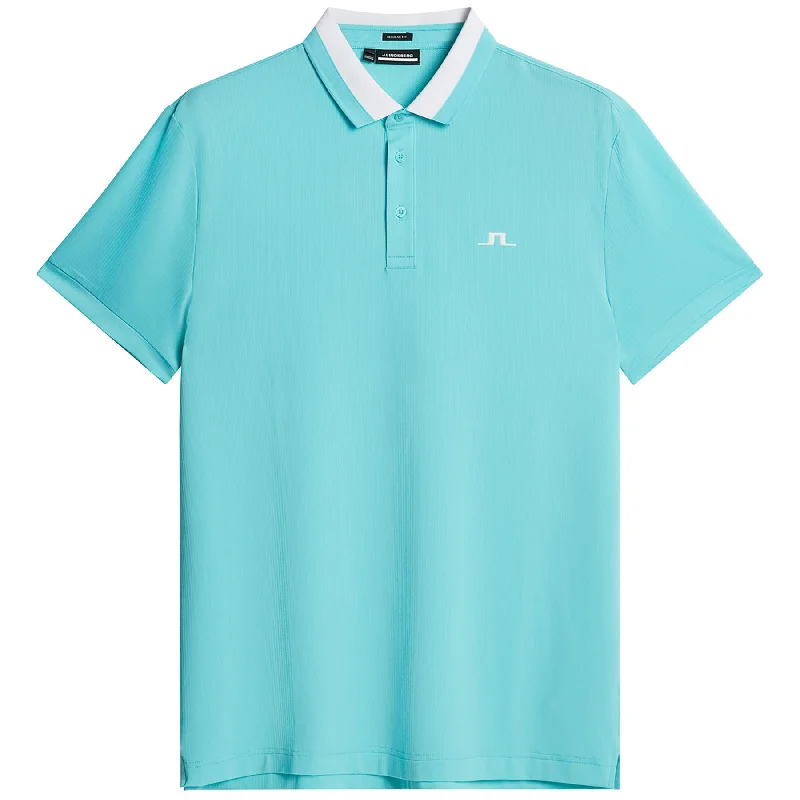 Tropical Style Benji Light Jersey Regular Fit Polo Blue Curacao - SU24