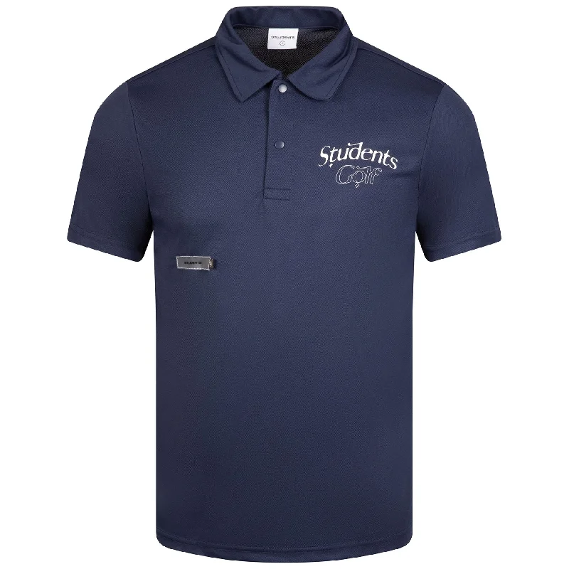 Floral Prints Chapman Poly Polo Shirt Navy - SS24