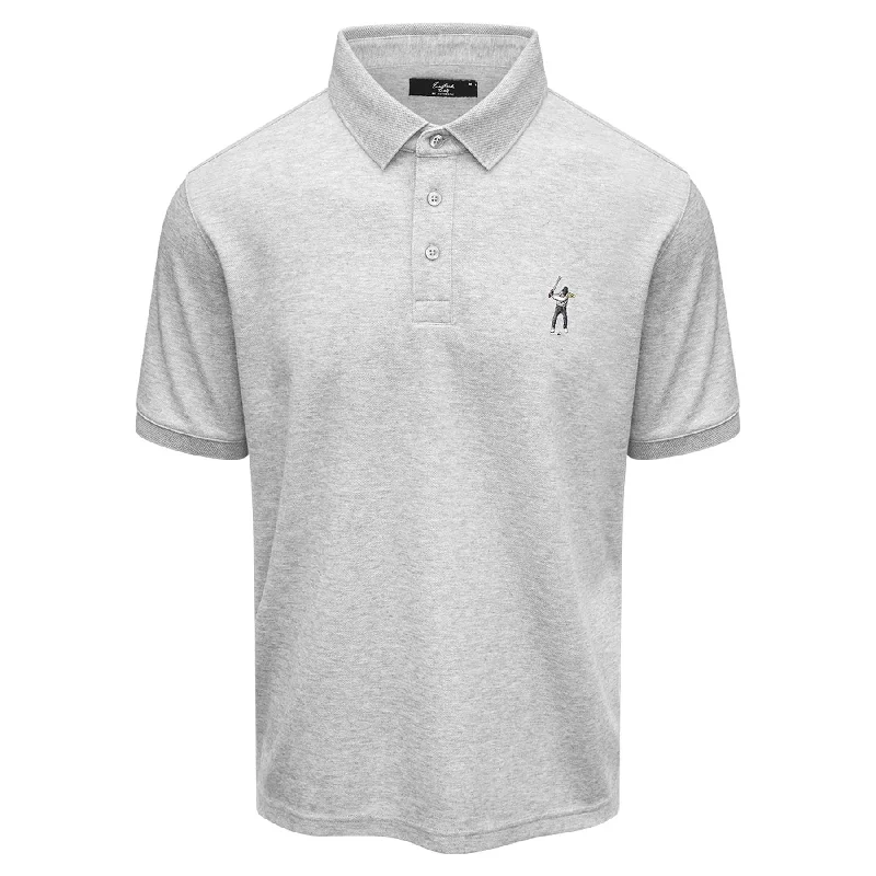 Cozy Street Style Core Pique Polo Heather Grey - W23