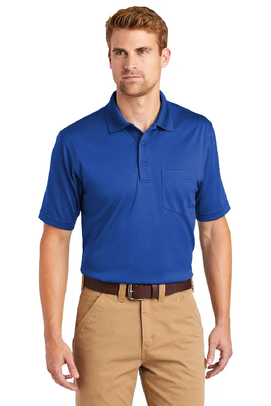 Girl Style CornerStone Mens Select Moisture Wicking Short Sleeve Polo Shirt w/ Pocket - Royal Blue Girl Style CornerStone Mens Select Moisture Wicking Short Sleeve Polo Shirt w/ Pocket - Royal Blue