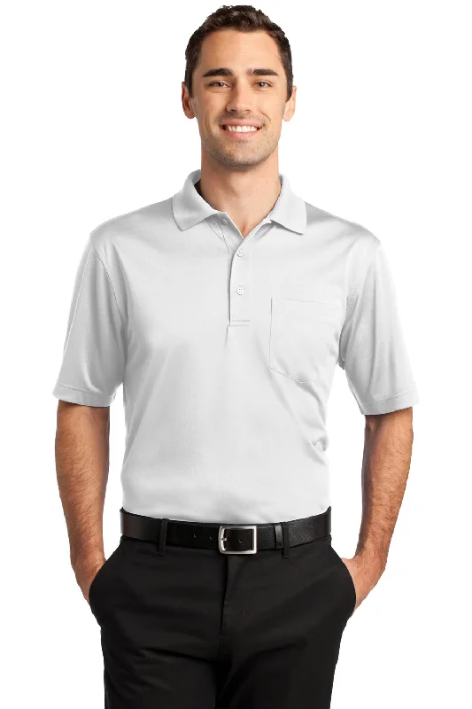 Ethnic Style CornerStone Mens Select Moisture Wicking Short Sleeve Polo Shirt w/ Pocket - White - Closeout Ethnic Style CornerStone Mens Select Moisture Wicking Short Sleeve Polo Shirt w/ Pocket - White - Closeout