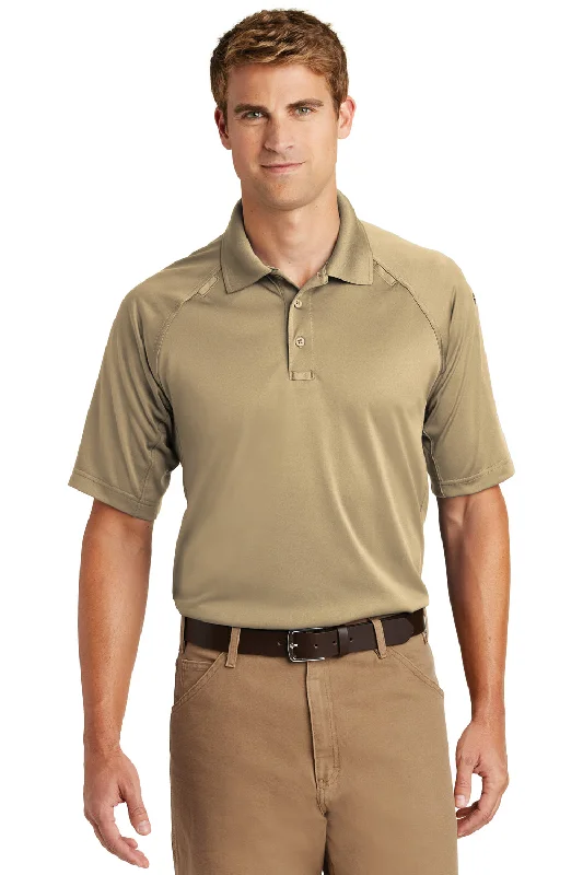 Versatile Comfort CornerStone Mens Select Tactical Moisture Wicking Short Sleeve Polo Shirt - Tan Versatile Comfort CornerStone Mens Select Tactical Moisture Wicking Short Sleeve Polo Shirt - Tan