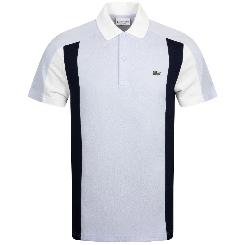 Daily Comfort Cotton Pique Colorblock Polo Light Blue/White/Navy Blue - SS24