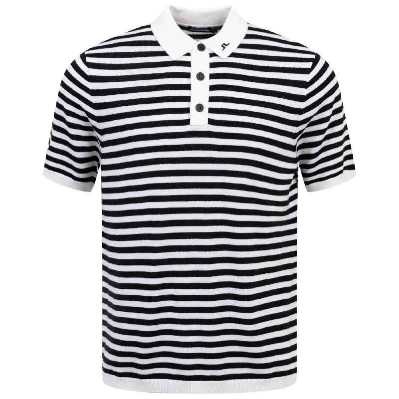 Modern Comfort Wear Darrell Stripe Loose Polo Black - W23