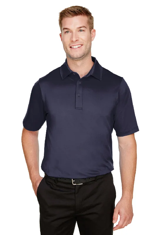 Noble Temperament Devon & Jones Mens CrownLux Range Flex Performance Moisture Wicking Short Sleeve Polo Shirt - Navy Blue Noble Temperament Devon & Jones Mens CrownLux Range Flex Performance Moisture Wicking Short Sleeve Polo Shirt - Navy Blue