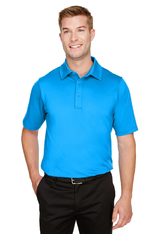 Design Perception Devon & Jones Mens CrownLux Range Flex Performance Moisture Wicking Short Sleeve Polo Shirt - Ocean Blue Design Perception Devon & Jones Mens CrownLux Range Flex Performance Moisture Wicking Short Sleeve Polo Shirt - Ocean Blue