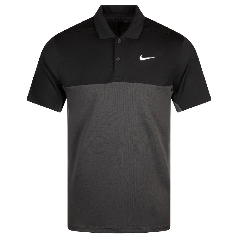 Breathable Design Dri-FIT Victory+ Colour Block Polo Black/Grey - SU24