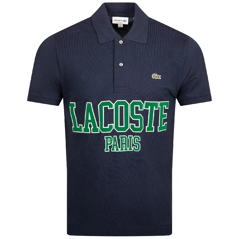Soft Fashion Flocked Pique Polo Navy Blue - SS24