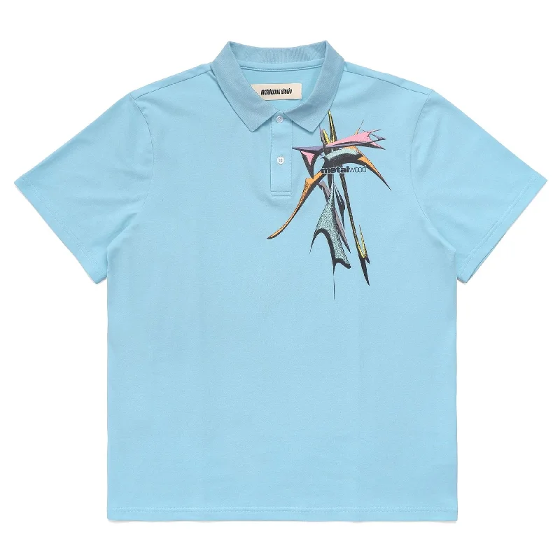 Urban Style Geo Polo Baby Blue - SS23