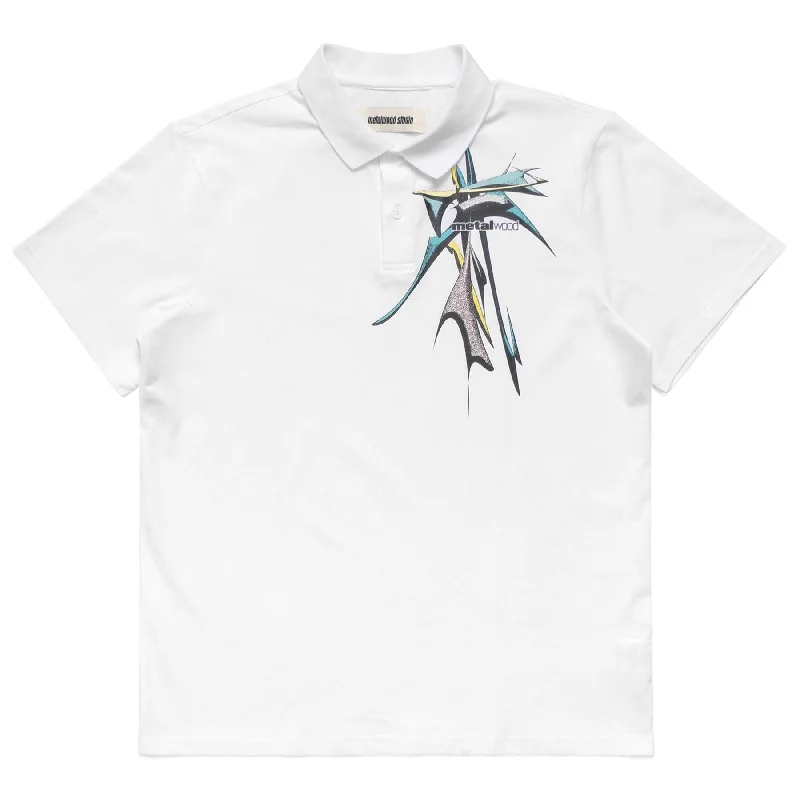 Outdoor Trend Geo Polo White - SS23