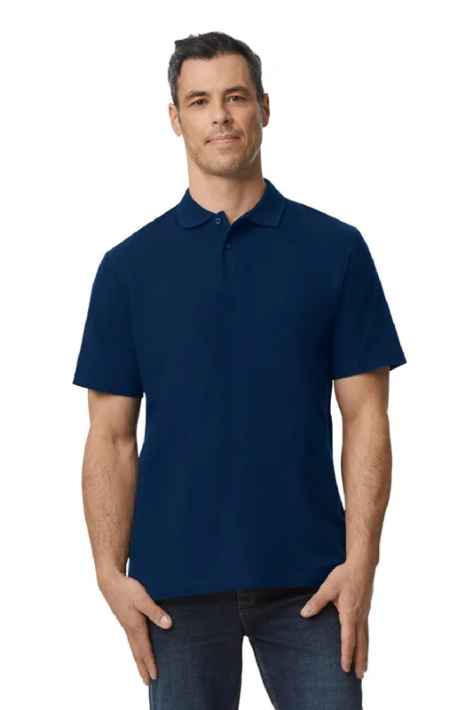 Comfortable Sweaters Gildan Mens SoftStyle Double Pique Short Sleeve Polo Shirt - Navy Blue Comfortable Sweaters Gildan Mens SoftStyle Double Pique Short Sleeve Polo Shirt - Navy Blue
