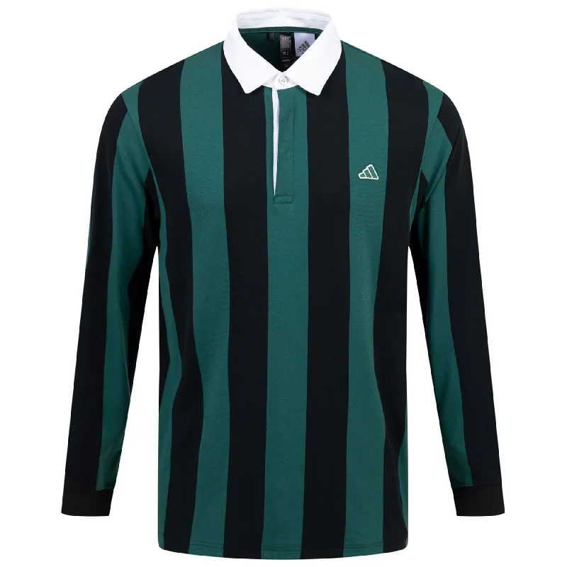 Cozy Knits Go-To LS Rugby Polo Collegiate Green - SS24