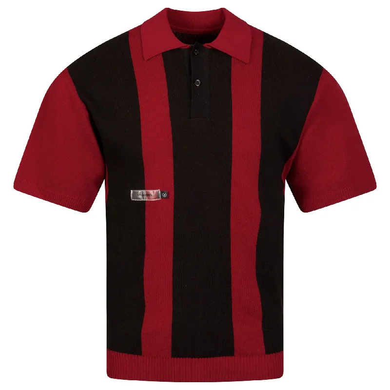 All-Day Style Griffin Sweater Polo Shirt Maroon - SS24