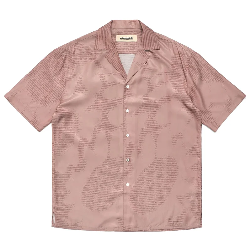 Sexy Fun Hacker Open Collar Shirt Mauve - SS23
