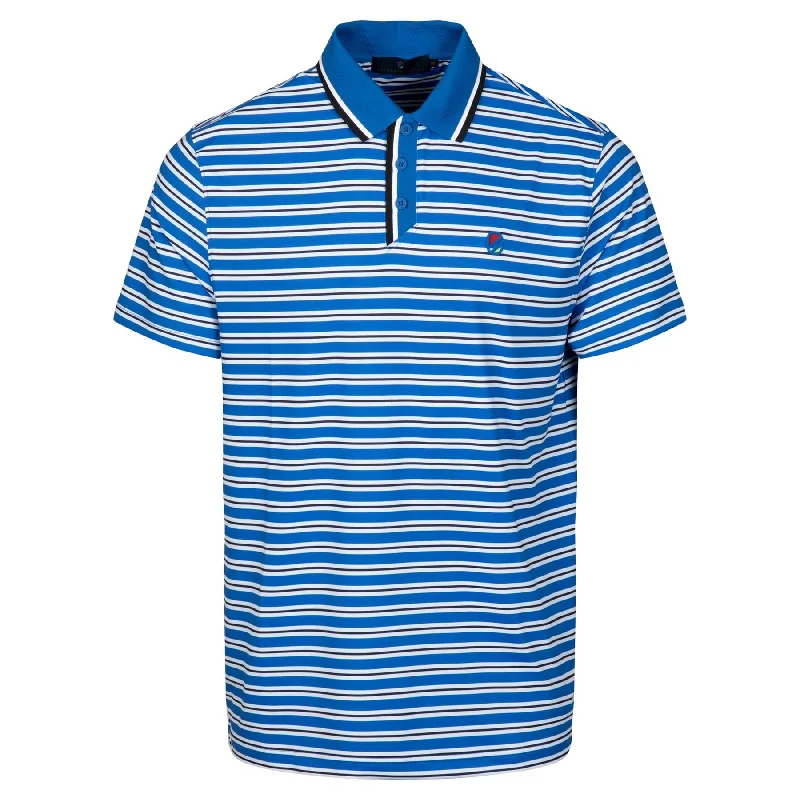 Relaxed Fit Hale Polo Victoria Blue/White Stripe - SS24