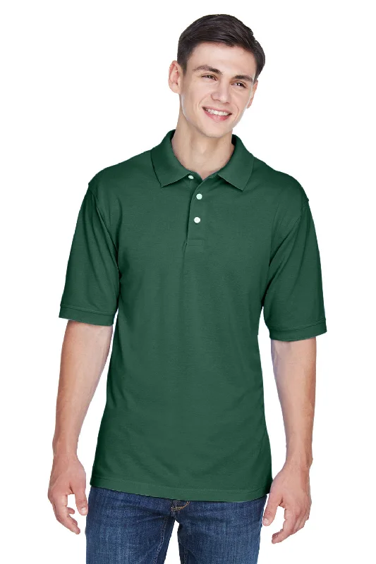 Warm Wear Harriton Mens Easy Blend Wrinkle Resistant Short Sleeve Polo Shirt - Hunter Green Warm Wear Harriton Mens Easy Blend Wrinkle Resistant Short Sleeve Polo Shirt - Hunter Green