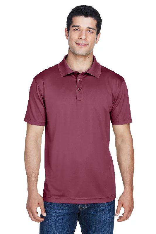 Ultra-lightweight Harriton Mens Polytech Moisture Wicking Short Sleeve Polo Shirt - Maroon - Closeout Ultra-lightweight Harriton Mens Polytech Moisture Wicking Short Sleeve Polo Shirt - Maroon - Closeout