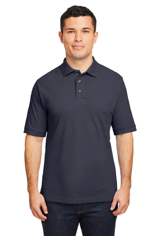 Simple Comfort Harriton Mens Short Sleeve Polo Shirt - Navy Blue