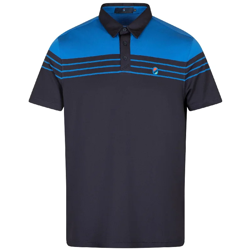 Minimal Comfort Horizon Polo Navy Blazer/Victoria Blue Stripe - SS24