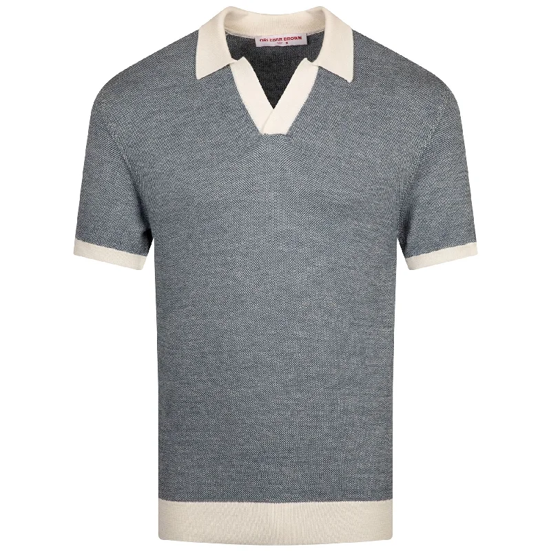 Unique Fashion Horton Contrast Polo Dark Aquamarine/White Sand - 2024