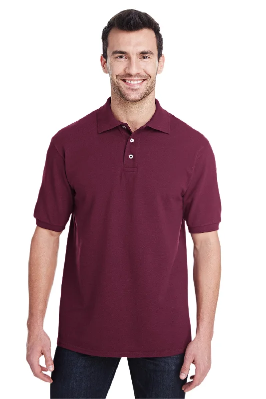 High-end Fashion Jerzees Mens Short Sleeve Polo Shirt - Maroon