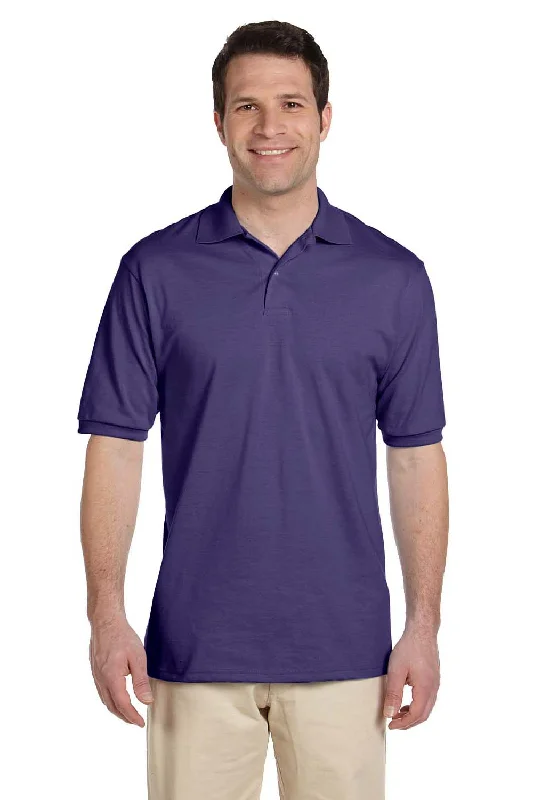 Breathable Comfort Jerzees Mens SpotShield Stain Resistant Short Sleeve Polo Shirt - Deep Purple Breathable Comfort Jerzees Mens SpotShield Stain Resistant Short Sleeve Polo Shirt - Deep Purple