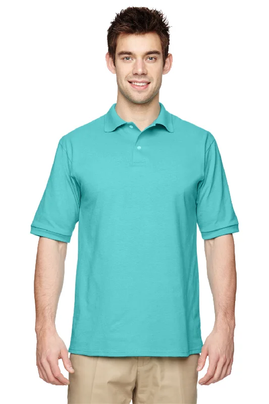 Classic Style Jerzees Mens SpotShield Stain Resistant Short Sleeve Polo Shirt - Scuba Blue