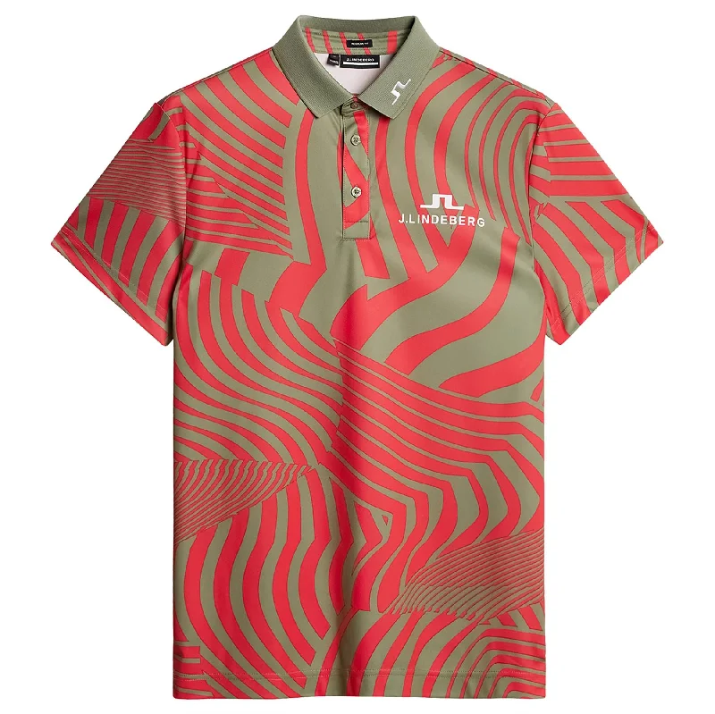 Comfortable Fashion KV Regular Fit TX Jersey Dazzle Wave Print Tour Polo Bittersweet - SU24 Comfortable Fashion KV Regular Fit TX Jersey Dazzle Wave Print Tour Polo Bittersweet - SU24