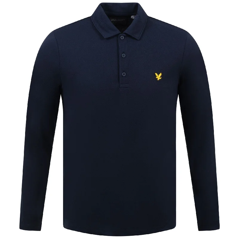 Exclusive Customization Long Sleeve Tech Polo Dark Navy - AW23