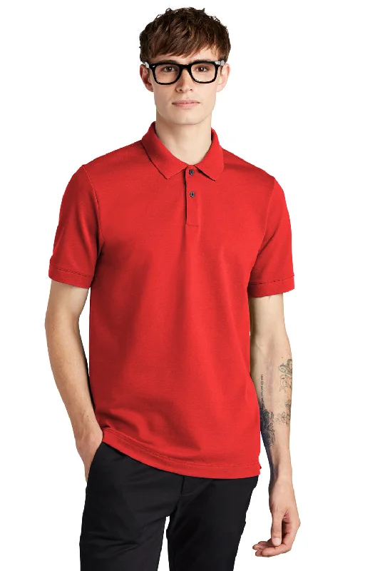 Relaxed Weekend Wear Mercer+Mettle Mens Moisture Wicking Short Sleeve Polo Shirt - Apple Red