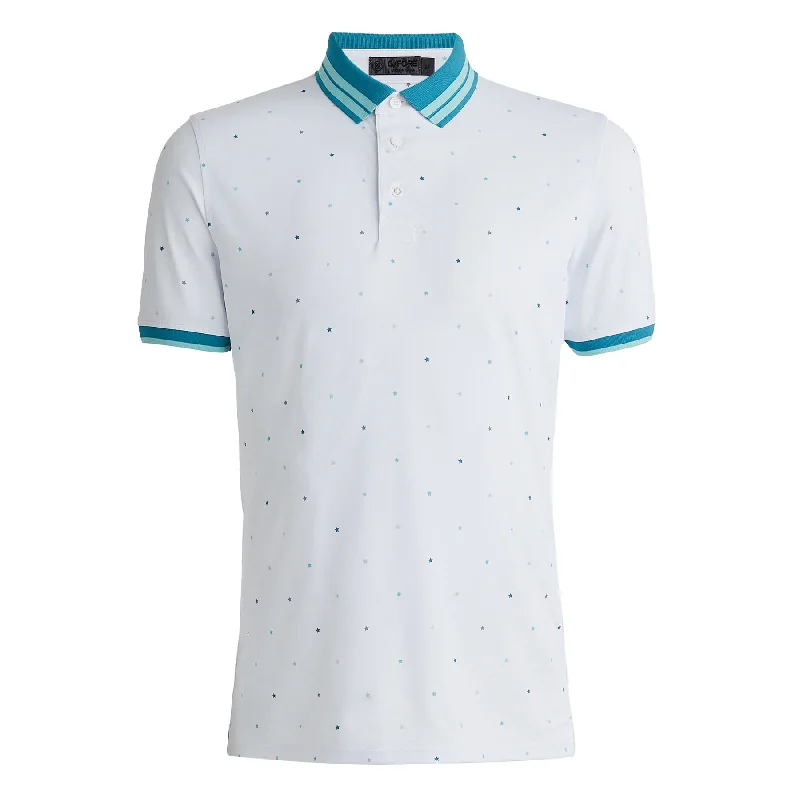 Sports And Leisure Mini Stars Rib Collar Tech Pique Polo Snow - AW23
