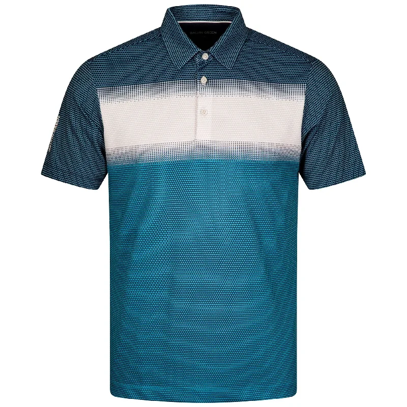 Warm Chic Mirca Ventil8+ Polo Aqua/White/Navy - SS24