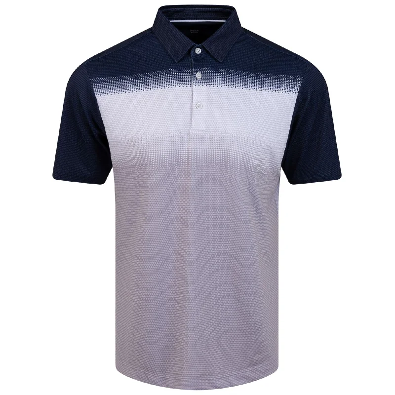 Relaxed And Casual Mirca Ventil8+ Polo Cool Grey/White/Navy - AW24