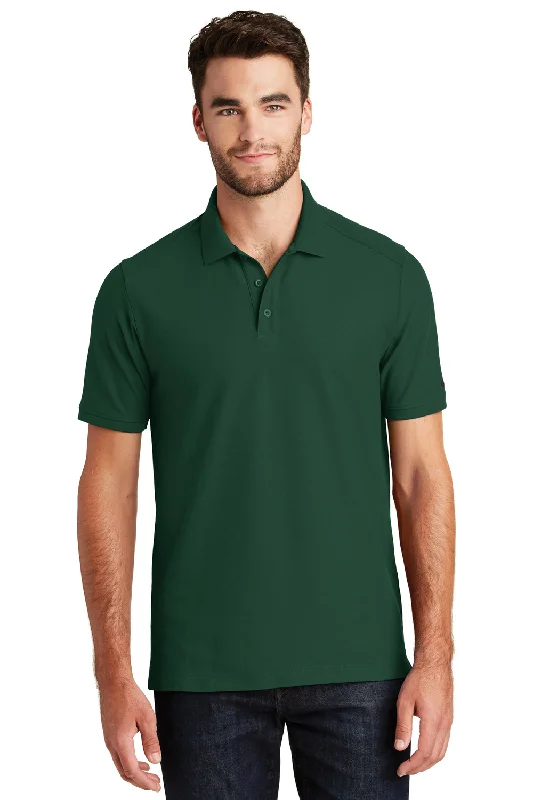 Light And Breathable New Era Mens Venue Home Plate Moisture Wicking Short Sleeve Polo Shirt - Dark Green Light And Breathable New Era Mens Venue Home Plate Moisture Wicking Short Sleeve Polo Shirt - Dark Green
