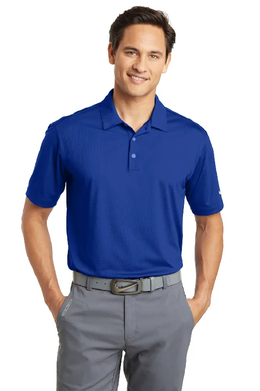 High-quality Fabrics Nike Mens Dri-Fit Moisture Wicking Short Sleeve Polo Shirt - Royal Blue High-quality Fabrics Nike Mens Dri-Fit Moisture Wicking Short Sleeve Polo Shirt - Royal Blue