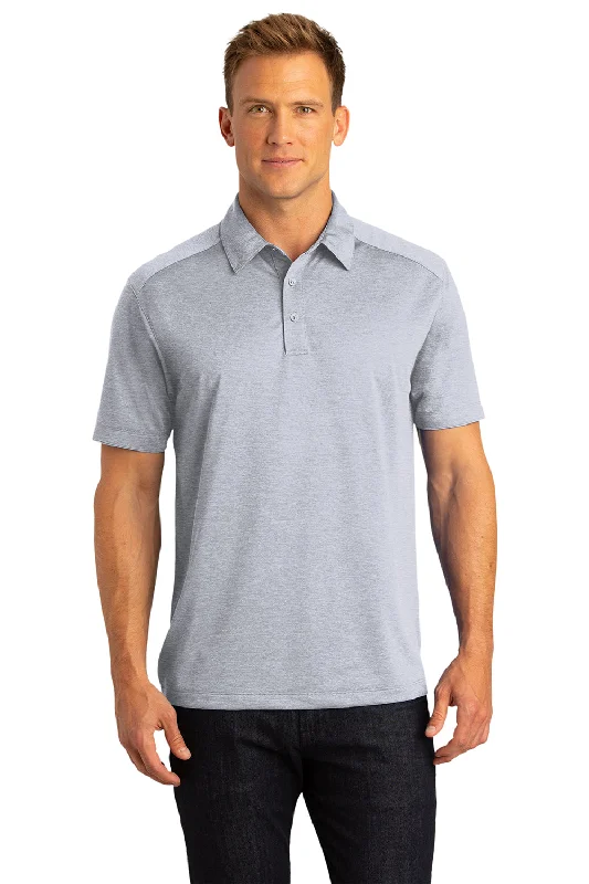 Weekend Style Port Authority Mens Digi Heather Performance Moisture Wicking Short Sleeve Polo Shirt - Light Grey Weekend Style Port Authority Mens Digi Heather Performance Moisture Wicking Short Sleeve Polo Shirt - Light Grey