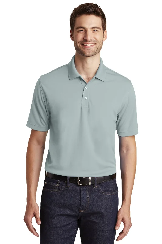 Cozy Vibes Port Authority Mens Dry Zone Moisture Wicking Short Sleeve Polo Shirt - Gusty Grey Cozy Vibes Port Authority Mens Dry Zone Moisture Wicking Short Sleeve Polo Shirt - Gusty Grey