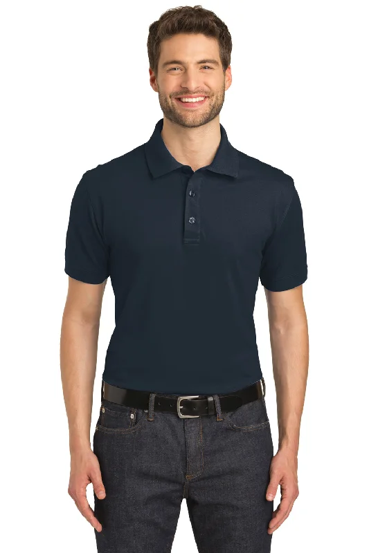 Timeless Comfort Port Authority Mens Moisture Wicking Short Sleeve Polo Shirt - Dress Navy Blue Timeless Comfort Port Authority Mens Moisture Wicking Short Sleeve Polo Shirt - Dress Navy Blue