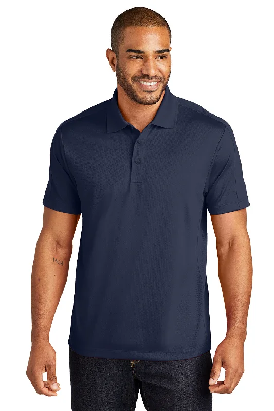 Soft Feel Port Authority Mens Moisture Wicking Short Sleeve Polo Shirt - True Navy Blue Soft Feel Port Authority Mens Moisture Wicking Short Sleeve Polo Shirt - True Navy Blue