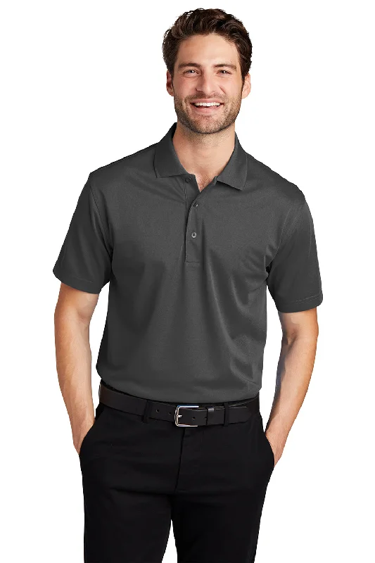 Carefree Port Authority Mens Tech Moisture Wicking Short Sleeve Polo Shirt - Smoke Grey Carefree Port Authority Mens Tech Moisture Wicking Short Sleeve Polo Shirt - Smoke Grey