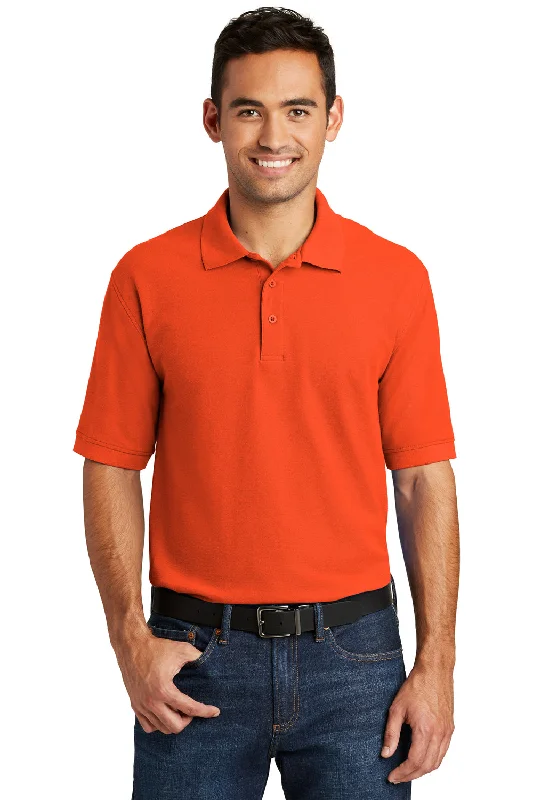 Luxury Temperament Port & Company Mens Core Stain Resistant Short Sleeve Polo Shirt - Orange - Closeout Luxury Temperament Port & Company Mens Core Stain Resistant Short Sleeve Polo Shirt - Orange - Closeout