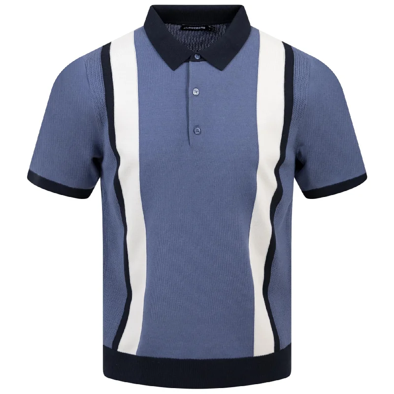 Everyday Style Reymond Regular Fit Knitted Stripe Polo Bijou Blue - SS24