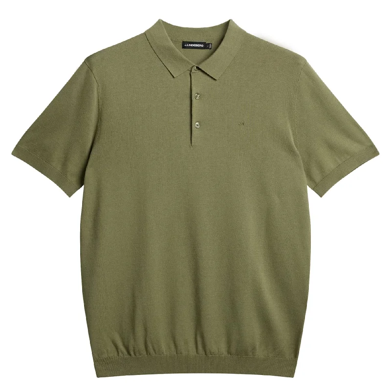 Easy Style Ridge Rayon Silk Slim Fit Polo Oil Green - SS24