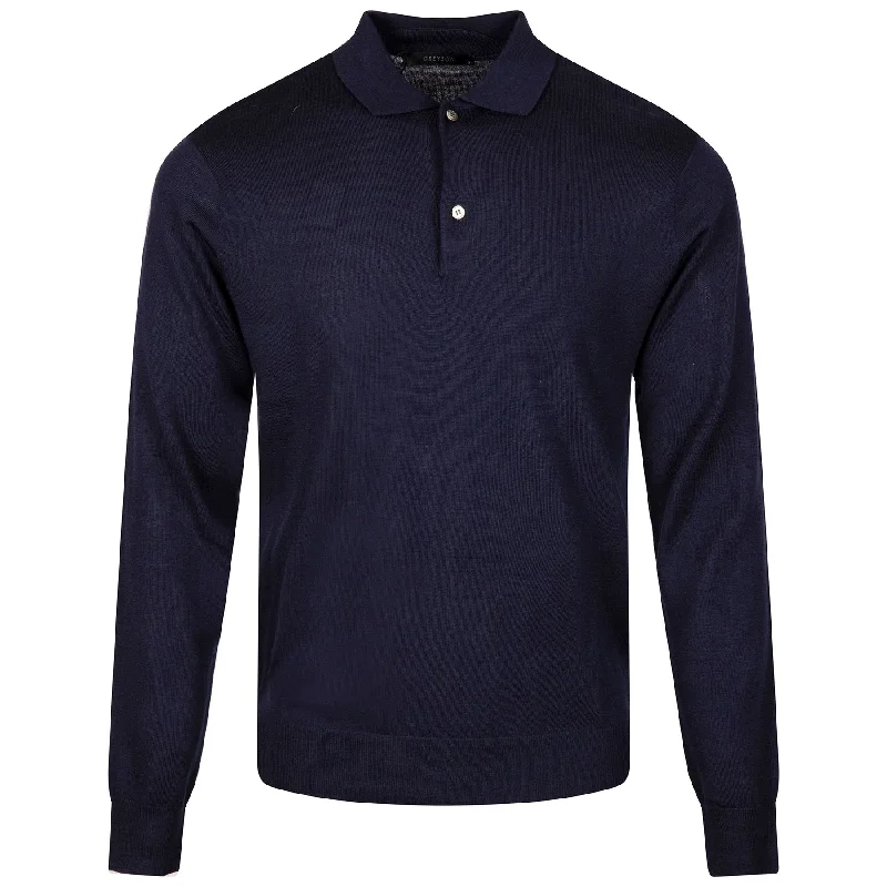Comfy Chic Wear Saratoga Sweater Polo Maltese Blue - 2024