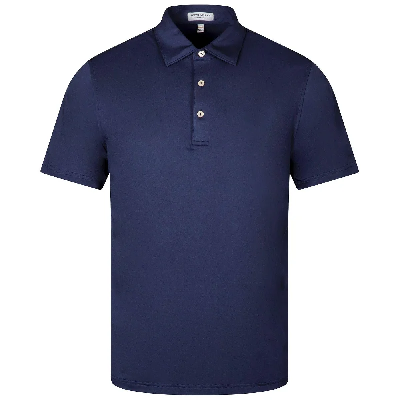 Layered Comfort Solid Performance Jersey Polo Navy - 2024