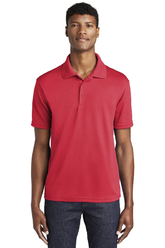 Exquisite Tailoring Sport-Tek Mens RacerMesh Moisture Wicking Short Sleeve Polo Shirt - True Red Exquisite Tailoring Sport-Tek Mens RacerMesh Moisture Wicking Short Sleeve Polo Shirt - True Red