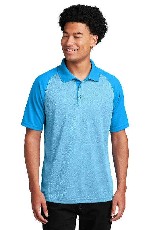 Casual Elegance Sport-Tek Mens RacerMesh Moisture Wicking Short Sleeve Polo Shirt - Heather Pond Blue/Pond Blue Casual Elegance Sport-Tek Mens RacerMesh Moisture Wicking Short Sleeve Polo Shirt - Heather Pond Blue/Pond Blue