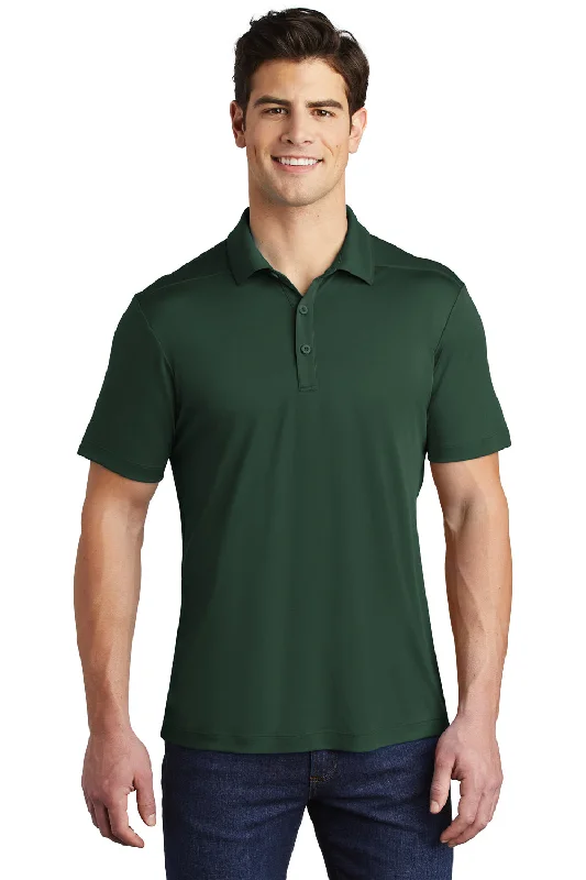 Cozy Apparel Sport-Tek Mens Moisture Wicking Short Sleeve Polo Shirt - Forest Green